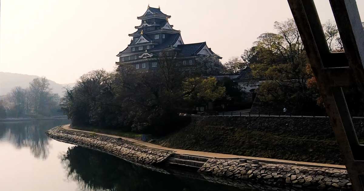 [Okayama City: From Okayama Castle to Omotecho Shopping Street]Walking from around Korakuen's Shiromi Chaya to around the South Clock Tower of Omotecho Shopping Street