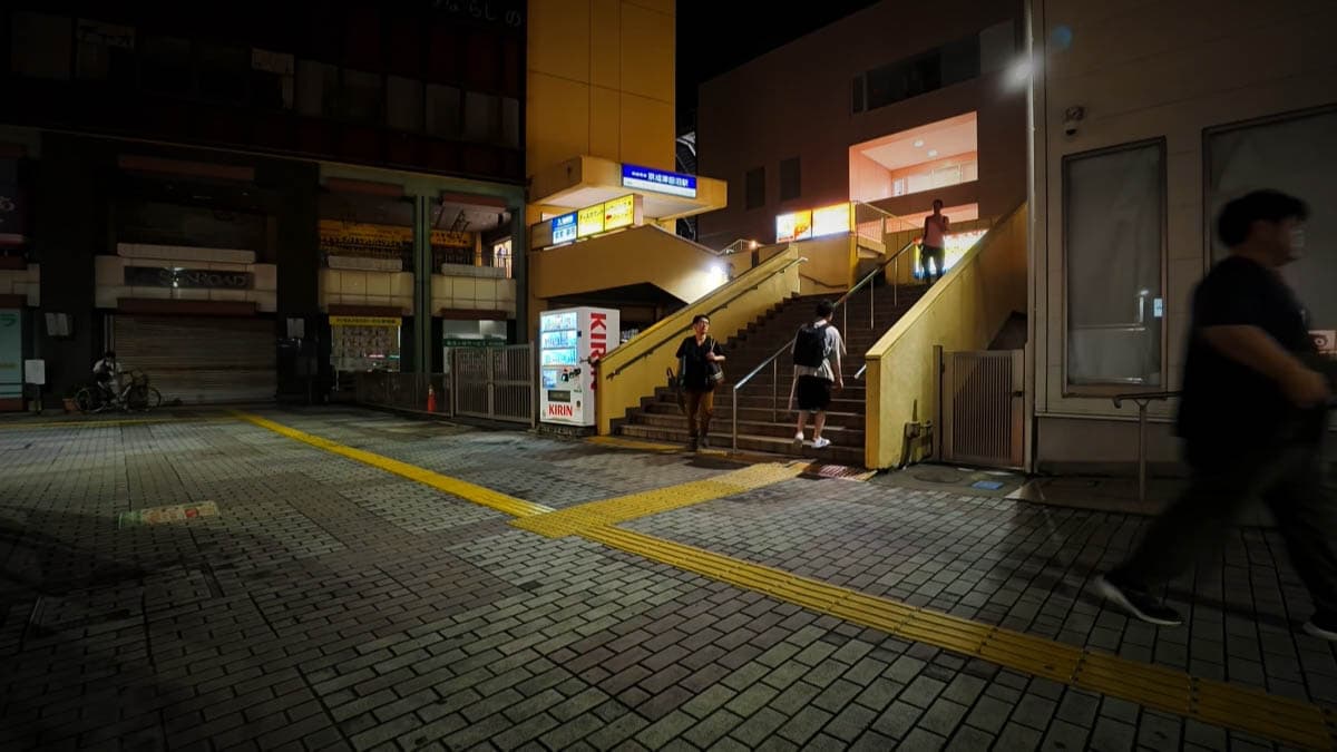 [Keisei Tsudanuma] Night Walk | Quiet Arcade and Station Crossing