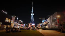 【栄・久屋大通】夜の街を歩く｜テレビ塔とホストのネオン